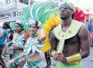 Revellers during the Grand Parade of 2013.