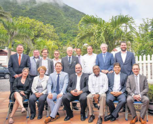 Group picture of the delegates to the Caribbean Netherlands Summit on Saba.